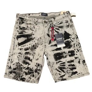 Company Eighty One Denim Shorts Mens 34 Grey Tie Dye Stretch C12SH025